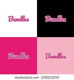 The Bundles logo features a playful cartoonish font. A design that brings a lively and vibrant charm to the concept of bundled offerings.