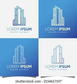 logo de bundling Building con el estilo moderno creativo Vector Premium 