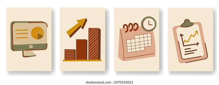 Bundling on the Workaholics Day. They are monitor, sales graphic, and calendar. It can be used for wrapping paper, gift wrapping, textiles, etc