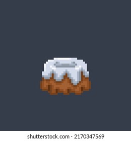 Bundt Cake In Pixel Art Style