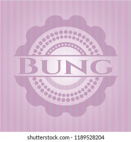 Bung badge with pink background