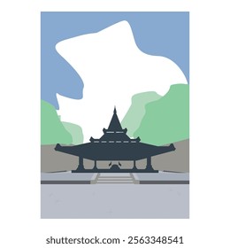 Bung Karno's tomb as a landmark vector in Blitar