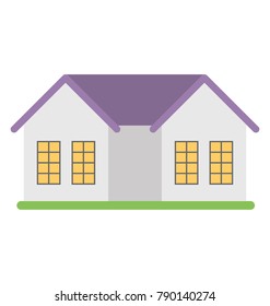 Bungalow Flat Colored Icon
