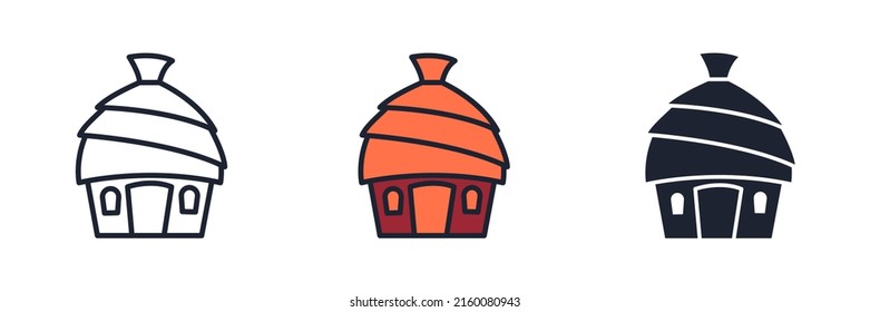 bungalow icon symbol template for graphic and web design collection logo vector illustration