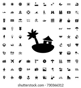 Bungalow icon. vector isolated icon for web and mobile on white background.. set of filled summer icons.