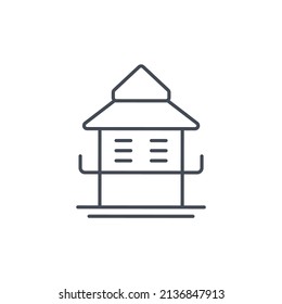 Bungalow icons  symbol vector elements for infographic web