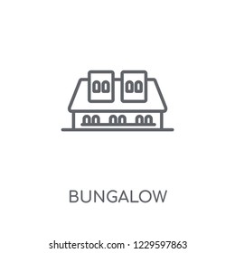 Bungalow linear icon. Modern outline Bungalow logo concept on white background from Real Estate collection. Suitable for use on web apps, mobile apps and print media.