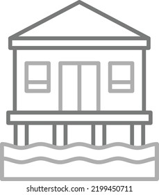 Bungalow vector icon. Can be used for printing, mobile and web applications.