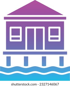Bungalow vector icon. Can be used for printing, mobile and web applications.
