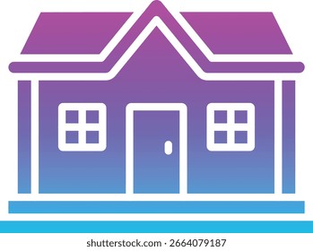 Icono de Vector de bungalow. Se puede utilizar para aplicaciones de impresión, móviles y de Web.