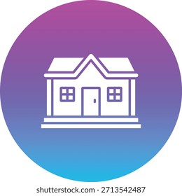 Icono de Vector de bungalow. Se puede utilizar para aplicaciones de impresión, móviles y de Web.