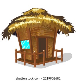 Imagen vectorial de Bungalow. EPS 10. Casa de verano de madera.