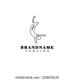 bungee jumper cartoon logo icon design template modern isolated vector illustration