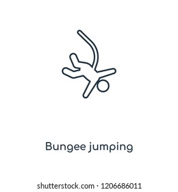 Bungee jumping concept line icon. Linear Bungee jumping concept outline symbol design. This simple element illustration can be used for web and mobile UI/UX.