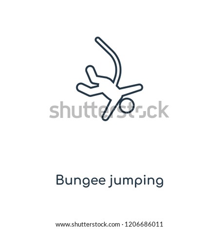 Bungee jumping concept line icon. Linear Bungee jumping concept outline symbol design. This simple element illustration can be used for web and mobile UI/UX.