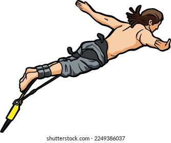 Bungee jumping extreme sport adventure  