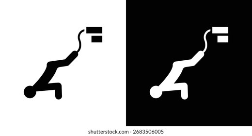 Colección de icono de salto Bungee. Ilustración plana de icono de Vector