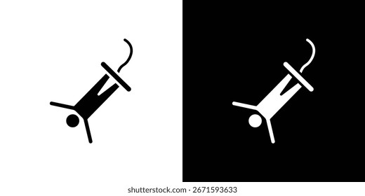 Bungee jumping icon. graphic design vector symbols pack