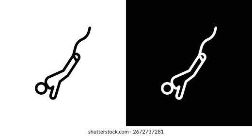 Ícone de salto Bungee elemento gráfico Design de modelo de ilustração