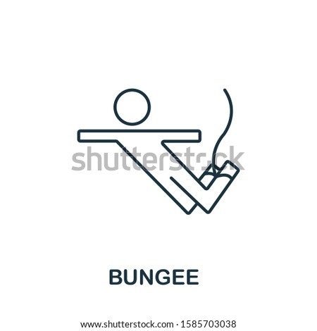 Bungee Jumping icon from hobbies collection. Simple line element Bungee Jumping symbol for templates, web design and infographics