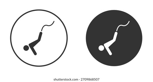 Bungee jumping icon signs pack. Vector symbols for graphic designs