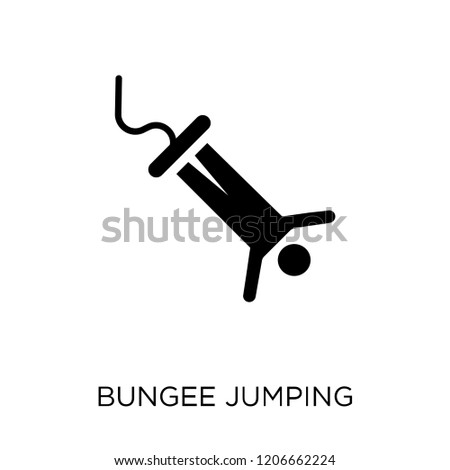 Bungee jumping icon. Bungee jumping symbol design from Activity and Hobbies collection. Simple element vector illustration on white background.