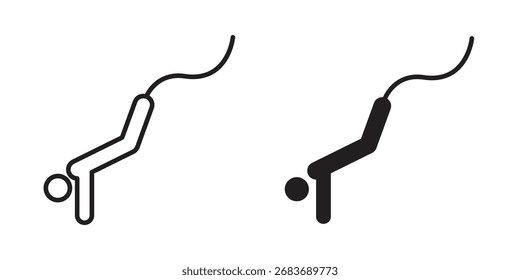 ícone de salto Bungee símbolo forma. símbolos vetoriais.