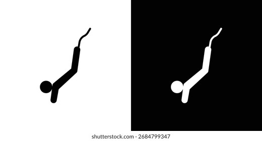 Símbolo del icono del salto del amortiguador auxiliar. diseño simple editable.