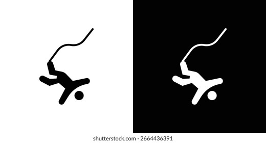 Bungee jumping icon symbol. Vector icon in trendy flat design
