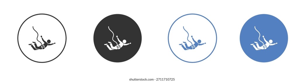 Bungee jumping icon vector art illustration. for mobile concept and web designs