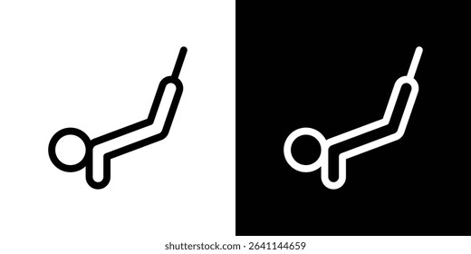 Bungee jumping icon vector simple element illustration editable