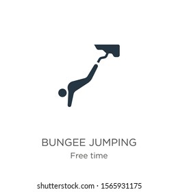 Bungee jumping icon vector. Trendy flat bungee jumping icon from free time collection isolated on white background. Vector illustration can be used for web and mobile graphic design, logo, eps10