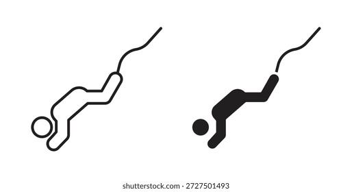 Bungee Jumping Symbol für Web und App. Vektorgrafik eps