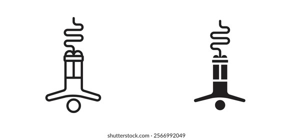 Bungee jumping icons in outline and fill. vector illustration for ui.