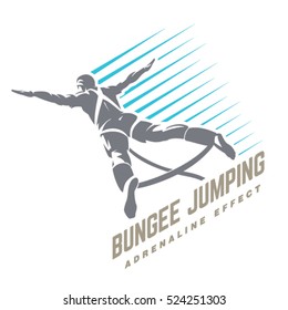 Bungee jumping. Sport emblem