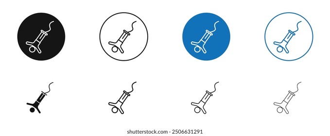 Bungee jumping vector icon in black and blue colors
