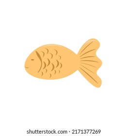 bungeoppang icon design illustration brown fish icon logo new