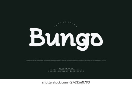 Bungo typography playful brush script font showcase typography alphabet fontstyle calligraphy branding typeface lettering decorative background contrast headline creative designelement