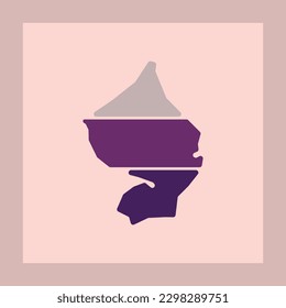Bunguran-Karte geometrisches, modernes Logo-Design