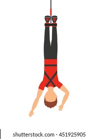 bungy jumping isolated icon design, vector illustration  graphic