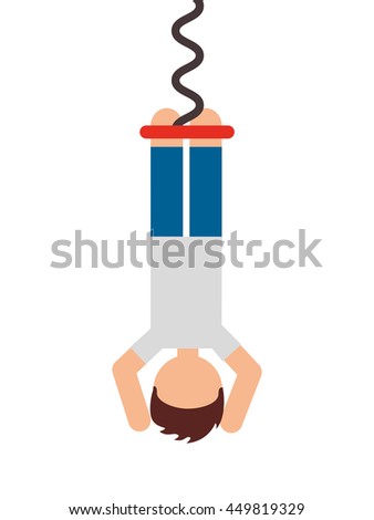 bungy jumping isolated icon design, vector illustration  graphic 