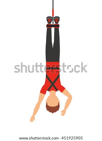 bungy jumping isolated icon design, vector illustration  graphic