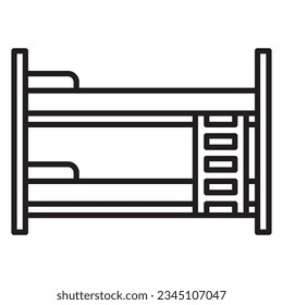 Bunk bad icon or logo illustration black style