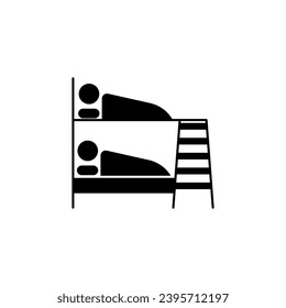 Bunk bed concept line icon. Simple element illustration. Bunk bed concept outline symbol design.