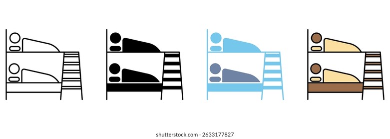 BUNK BED concept line icon. Simple element illustration.