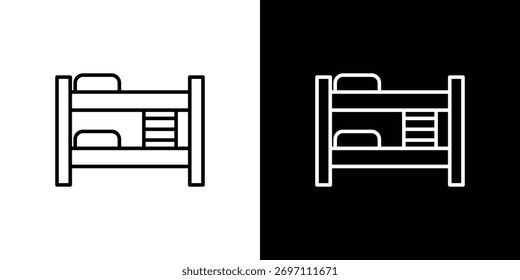 Ilustraciones de arte de iconos de litera. iconos de línea premium