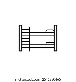 Bunk bed icon. filled and line stroke icons