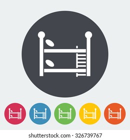 Bunk bed icon. Flat vector related icon for web and mobile applications. It can be used as - logo, pictogram, icon, infographic element. Vector Illustration.