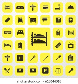 bunk bed icon. Hotel set. vector sign symbol on white background