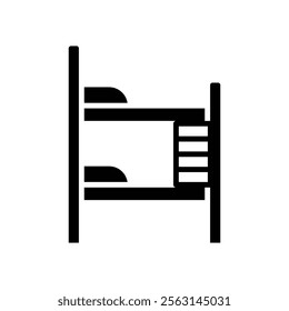 Bunk bed icon Isolated flat vector in outline